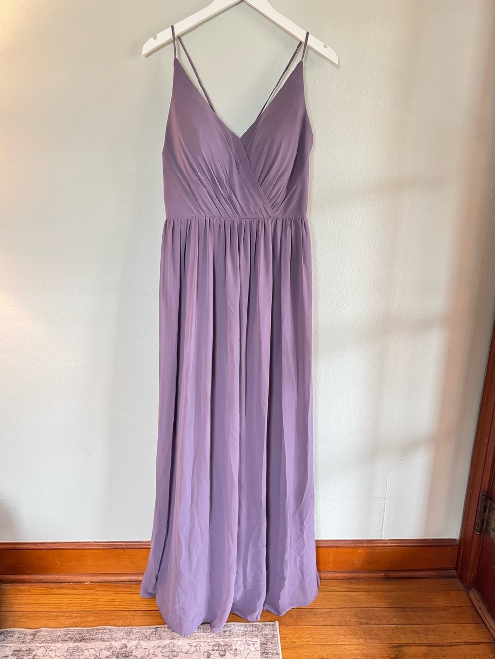 Bill Levkoff Lavender Spaghetti-Strap Maxi Dress